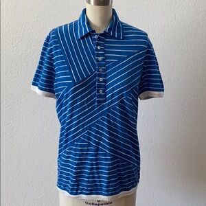 VTG Just Cavalli retro stripe polo distressed S